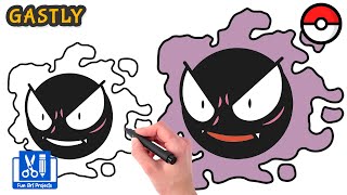 How To Draw Gastly  Draw Pokemon Easy Step By Step [upl. by Iosep]