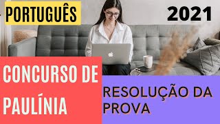 ✅ Concurso de Paulínia 2021 Resolvendo a prova de PORTUGUÊS da FGV [upl. by Nirrak]