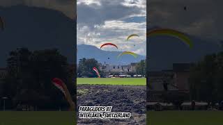 Paragliders At Interlaken Switzerland travel [upl. by Godwin43]