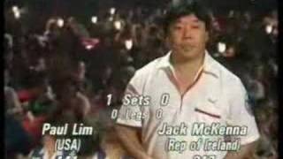 Paul Lim 9 dart finish in 1990 [upl. by Ecinad937]