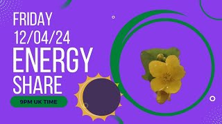 Friday 12th April Energy Share Music 432hz [upl. by Leoline]