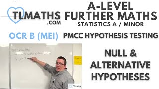 OCR MEI Statistics Minor C PMCC Hypothesis Testing 02 Null amp Alternative Hypotheses [upl. by Elaval422]