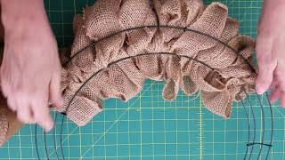 Burlap Wreath Tutorial [upl. by Hairej420]