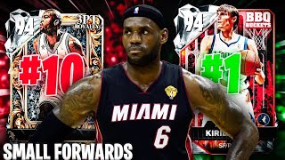 RANKING THE TOP 10 BEST SMALL FORWARDS IN NBA 2K25 MyTEAM [upl. by Aekin]