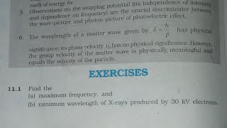 find the a maximum frequency and b minimum wavelength of XRay produced by 30 KV electrons [upl. by Isabella]