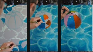 Strandbal schilderen met acrylverf voor beginners [upl. by Bradman]