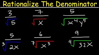 Rationalize the Denominator and Simplify With Radicals Variables Square Roots Cube Roots Algebra [upl. by Phira725]