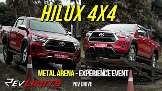 HILUX 4X4 AT  Metal Arena  Experience Event  28L 201BHP  POVDrive157  RevLimits hilux [upl. by Creedon]