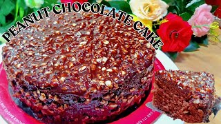 Peanut Chocolate Cake Recipe  Super Moist Cake  Easy Cake Recipe To Make At Home [upl. by Mcclish]