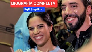 Biografía completa de NAYIB Bukele y su esposa fortuna [upl. by Hettie]