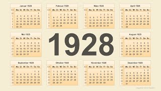 Kalender 1928 [upl. by Llyrehc331]