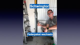 Schwingtor Federpaket Feder tauschen Hörmann Garagentor Federbruch [upl. by Kary646]