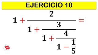 EJERCICIO 10  OPERACIONES CON FRACCIONES [upl. by Erhart]