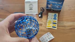 Orbi Boomerang Ball Review  Flying Orb Boomerang Drone Ball [upl. by Nnylodnewg862]