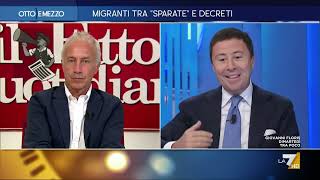 Bocchino incalza Travaglio quotSei il vero leader del M5squot La reazione del giornalista [upl. by Nahsez48]