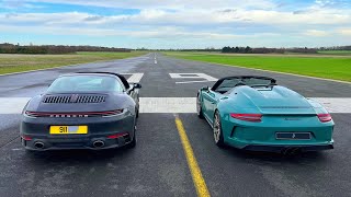 DRAG RACE PORSCHE 911 TARGA 4S VS 911 SPEEDSTER [upl. by Odlanra606]