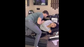 DEEP amp INTENSE adjustment for her back pain shorts chiropractor [upl. by Kaleb273]