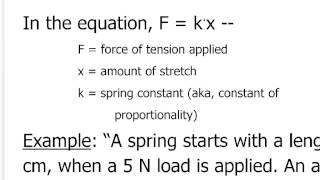 Physics Lesson 20  Hookes Law [upl. by Eidnim134]