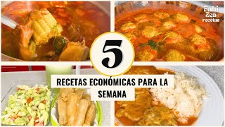 5 COMIDAS SEMANALES ECONÓMICOS 2 JULIOFABI ZEA [upl. by Bowman40]