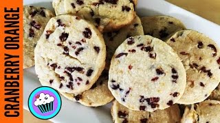 How to make Cranberry Orange Shortbread Cookies  25DaysofCookies [upl. by Eelymmij]