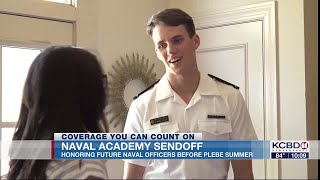 Future naval officers receive sendoff before Plebe Summer [upl. by Fallon]