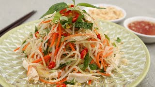 Kohlrabi Chicken Salad Goi Su Hao Thit Ga [upl. by Angelia]