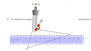 0580 22 M J 16 Q17a Construction  Angle Bisector [upl. by Dleifxam]