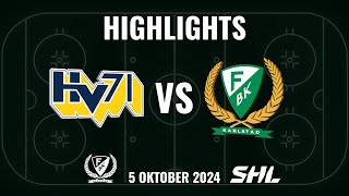 Highlights från HV71  Färjestad SHL OMGÅNG 7 [upl. by Lacee629]