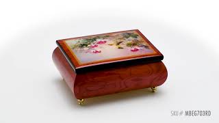 MBEG703RD  Handcrafted Ercolano Music Box Featuring quotHummingbird W Fuchsiaquot by Lena Liu [upl. by Cassi]