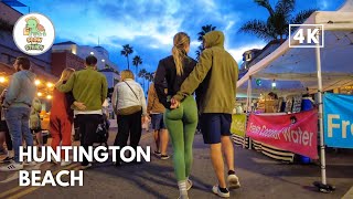 4K 🌊 Tuesday Evening  Surf City Night Market  Huntington Beach California  Walking tour [upl. by Liebermann]