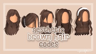 AESTHETIC brown HAIR CODES for bloxburg amp roblox  w links peachytea [upl. by Catto750]