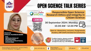 OPEN SCIENCE TALK SERIES 2024 [upl. by Euqenimod]