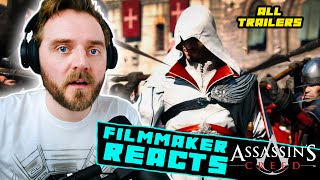 FILMMAKER REACTS ASSASSINS CREED ALL CINEMATIC TRAILERS  FIRST TIME WATCHING [upl. by Moss]