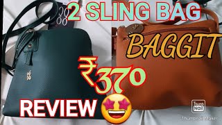 AJIOHAUL🔥BAGGIT SLING BAG 2 BAGS ₹370 REVIEW HAULQUALITY 😍LINK IN DISCRIBTION [upl. by Bray]