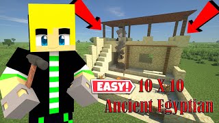 How to Build a 10X10 Ancient Egyptian House in Minecraft [upl. by Ayekal777]