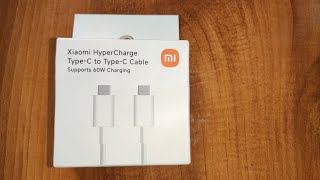 MI type C to type C cable60W charger unboxing [upl. by Elon]