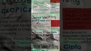 Clopidogrel 75 mg tablet [upl. by Ientruoc]