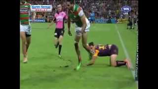 Greg Inglis Brilliant Solo Try vs Broncos HD 2014 [upl. by Witcher]