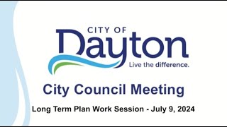 City Council Long Term Plan Work Session 7 9 2024 [upl. by Elmira]