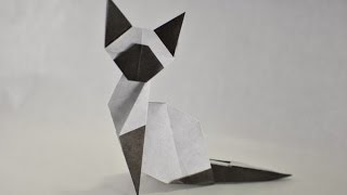 Origami easy Siamese Cat  Yakomoga Origami tutorial [upl. by Aciemaj719]