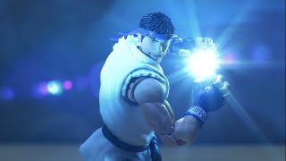 【MAKING】Street Fighter V Ryus Hurricane Kick and Hadoken  Stop Motion [upl. by Aronas]