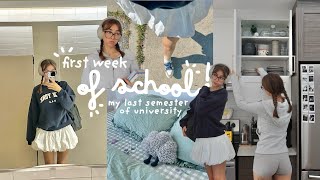 first week of school 🥯🎓 my last semester of uni [upl. by Euqinamod]