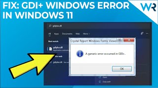 How to fix the GDIWindows error in Windows 11 [upl. by Annaehs]