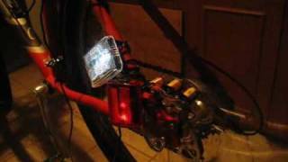 Contactless dynamo powering bike safety lights  part 2 [upl. by Atinahs]