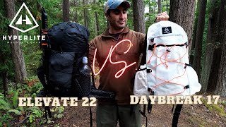 HMG Daybreak 17 Vs Elevate 22  Hyperlite Mountain Gear Day Pack Battle [upl. by Airdni174]