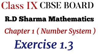 Exercise 13 Class 9 RD Sharma Mathematics [upl. by Timothee]