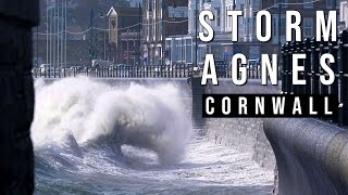 Storm Agnes hits South Cornwall  September 2023 [upl. by Adamsun]