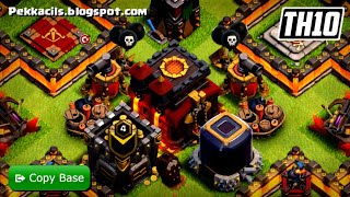 BEST Town Hall 10 TH10 HYBRID Base Design with COPYLINK in COC wPekkacils 0616 [upl. by Pittel846]