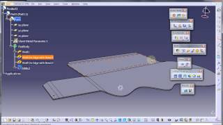 CATIA Lamiera Generative Sheetmetal Design [upl. by Elli]