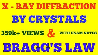 BRAGGS LAW  DIFFRACTION OF X  RAYS BY CRYSTALS  SOLID STATE PHYSICS  WITH EXAM NOTES [upl. by Naashar636]